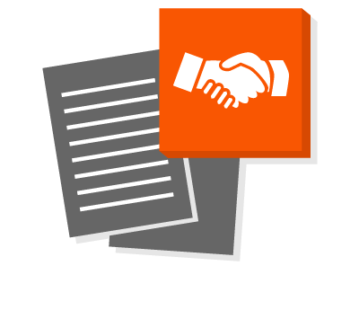 paper handshake icon
